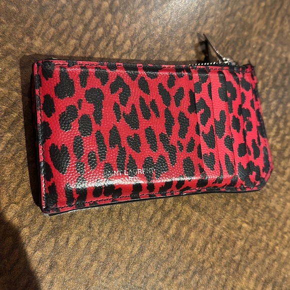 Saint Laurent Leopard Print Leather Card Case - Picture 3 of 16
